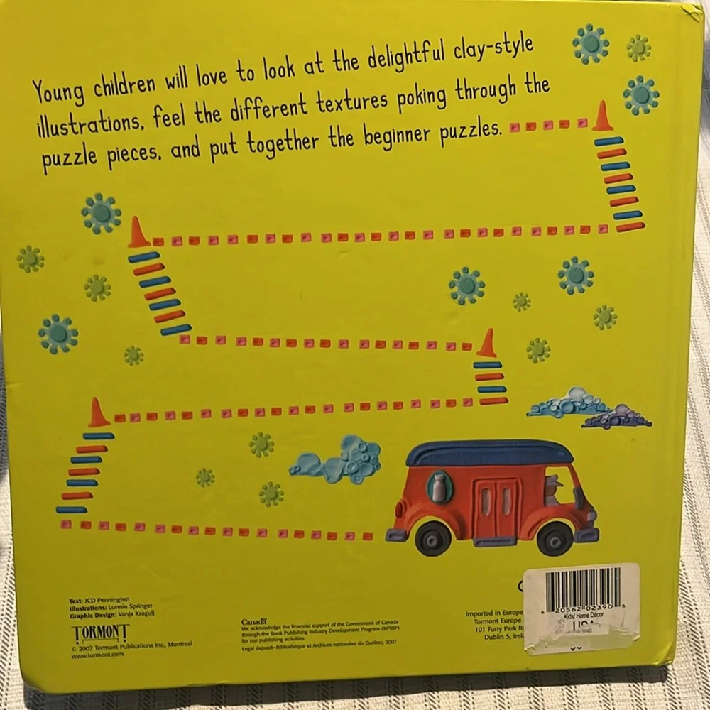 Let's Go Discover Touch & Feel Puzzle Board Book Contains 4 Touch & Feel Puzzles